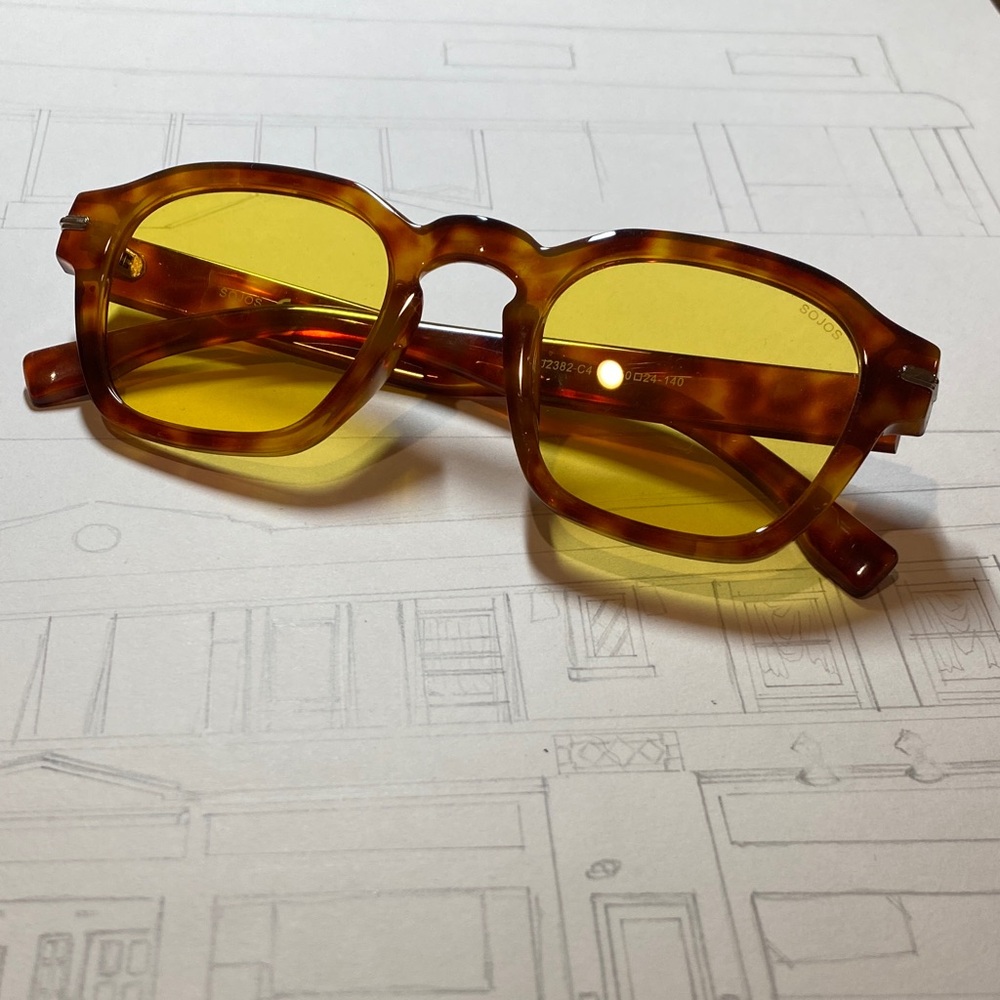Tortoise Shell Sunglasses with Yellow Lenses